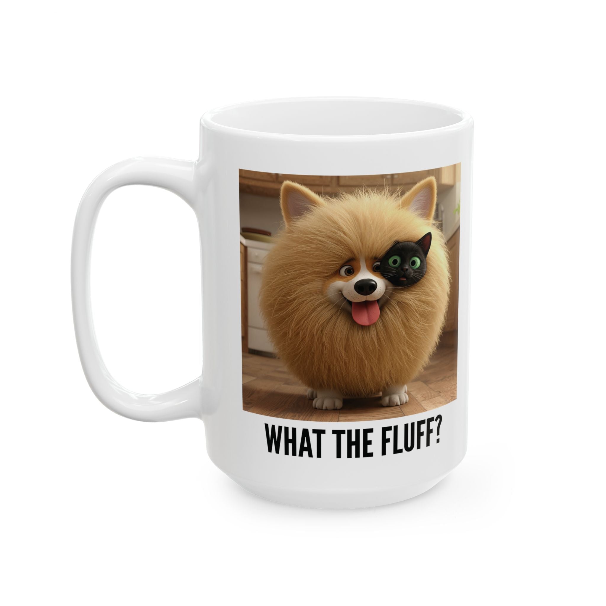 Tuffy and Binx - What the Fluff? Ceramic Mug