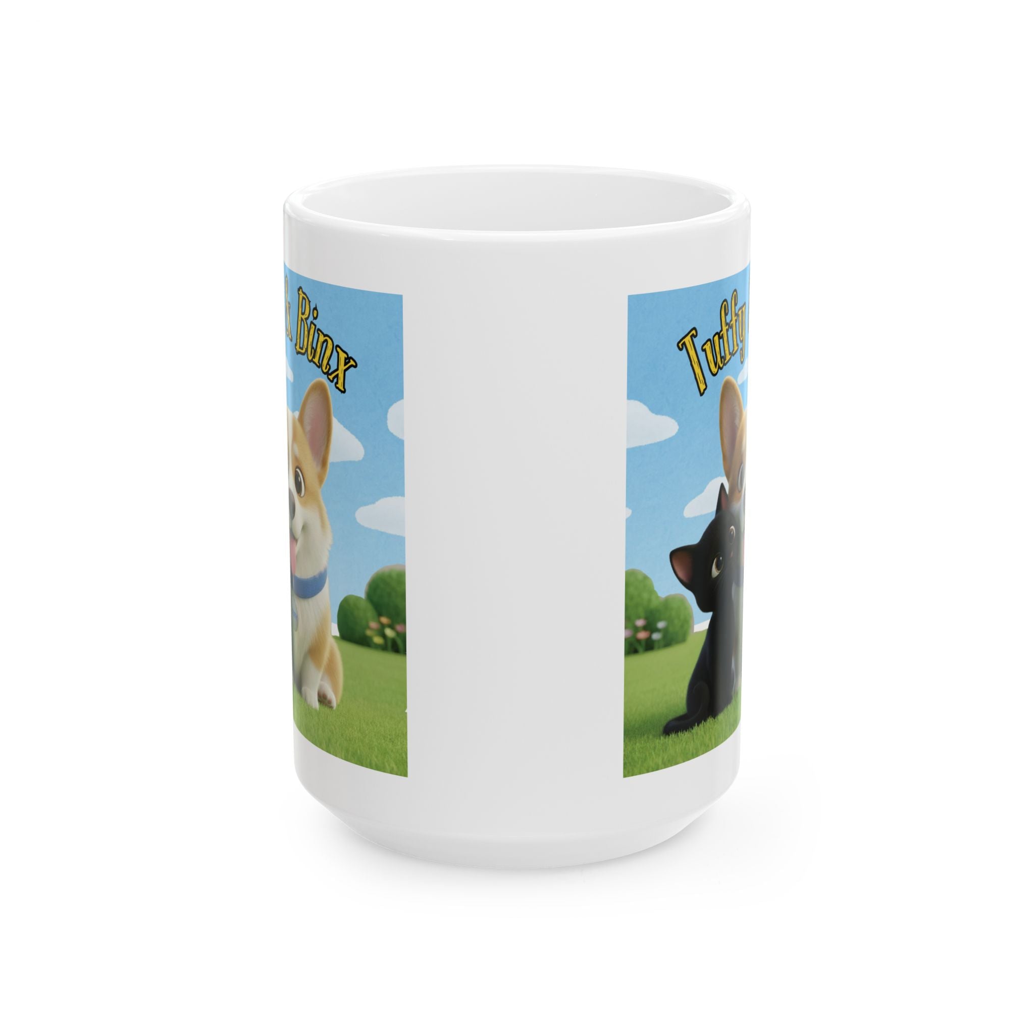 Tuffy and Binx - Our favorite Corgi and Black Cat Best Friend Duo