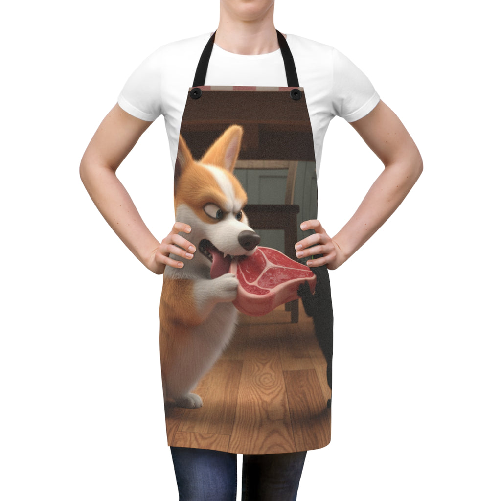 Tuffy n Binx - Tug of Steak - Kitchen Apron - Unisex One Size
