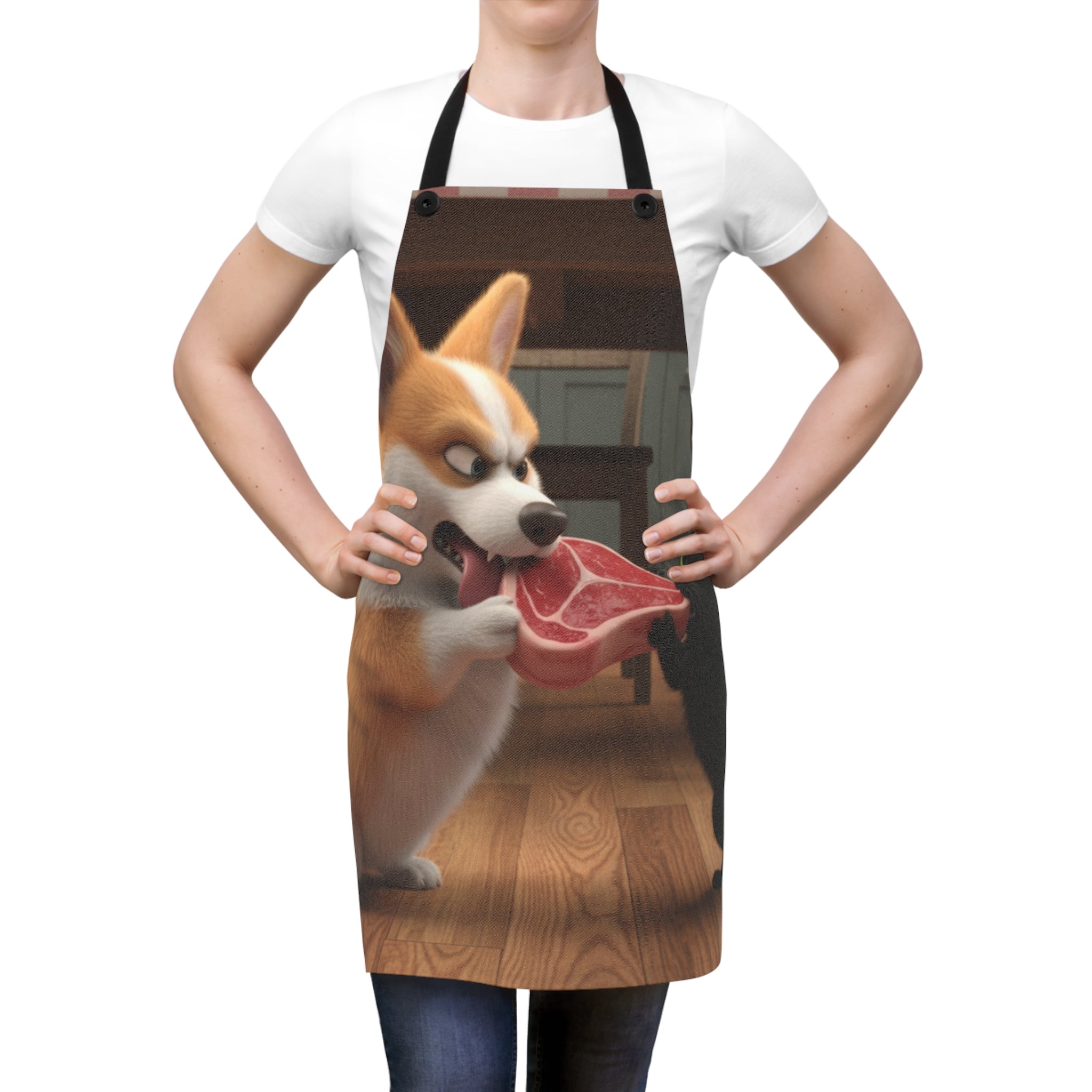 Tuffy n Binx - Tug of Steak - Kitchen Apron - Unisex One Size